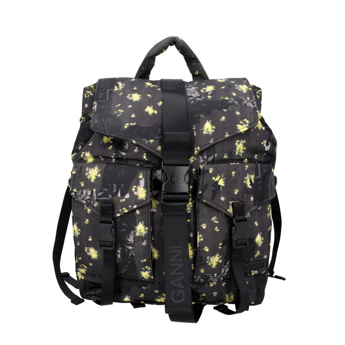 GANNI Floral Print Recycled Nylon Backpack B2010026 0FG