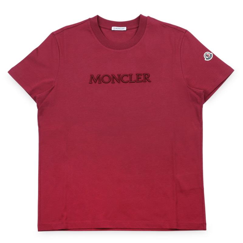 Moncler Women’s Tonal Logo Cotton Short-Sleeve T-Shirt Dark Re 8C00021 89AUO 438