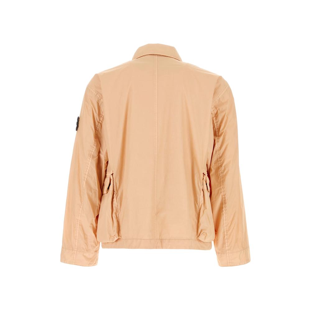 STONE ISLAND Apricot Garment-Dyed Crinkle Reps Badge Jacket 4100003 S0A23 V008E