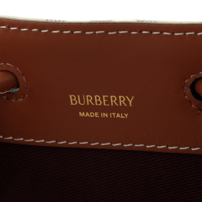 BURBERRY Mini Check Bucket Bag Shoulder Bag