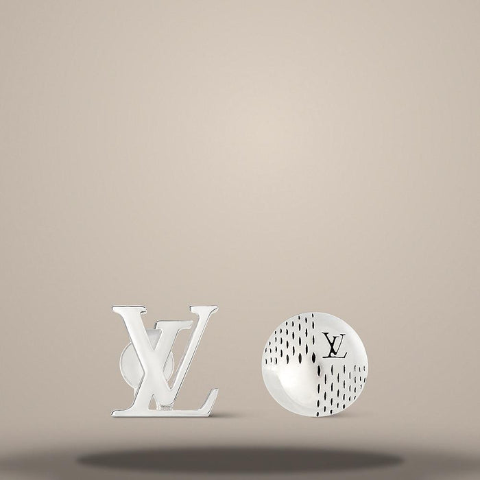 Louis Vuitton LV Suit Earrings Gold-Tone 1cm