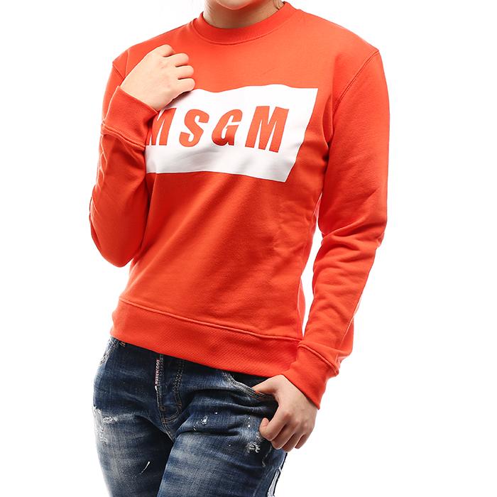MSGM Women Box Logo Print Sweatshirt