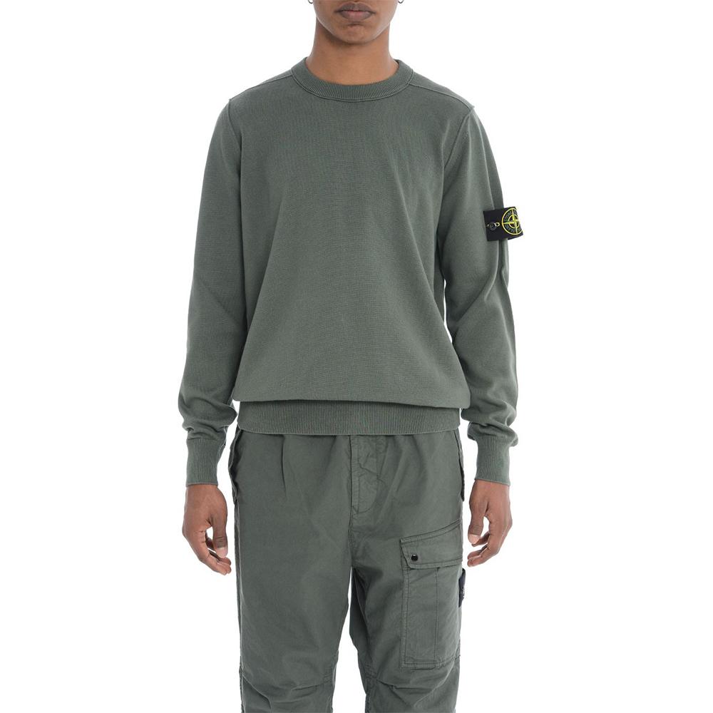 STONE ISLAND Cotton Crewneck Knit Sweater Regular Fit Men’s