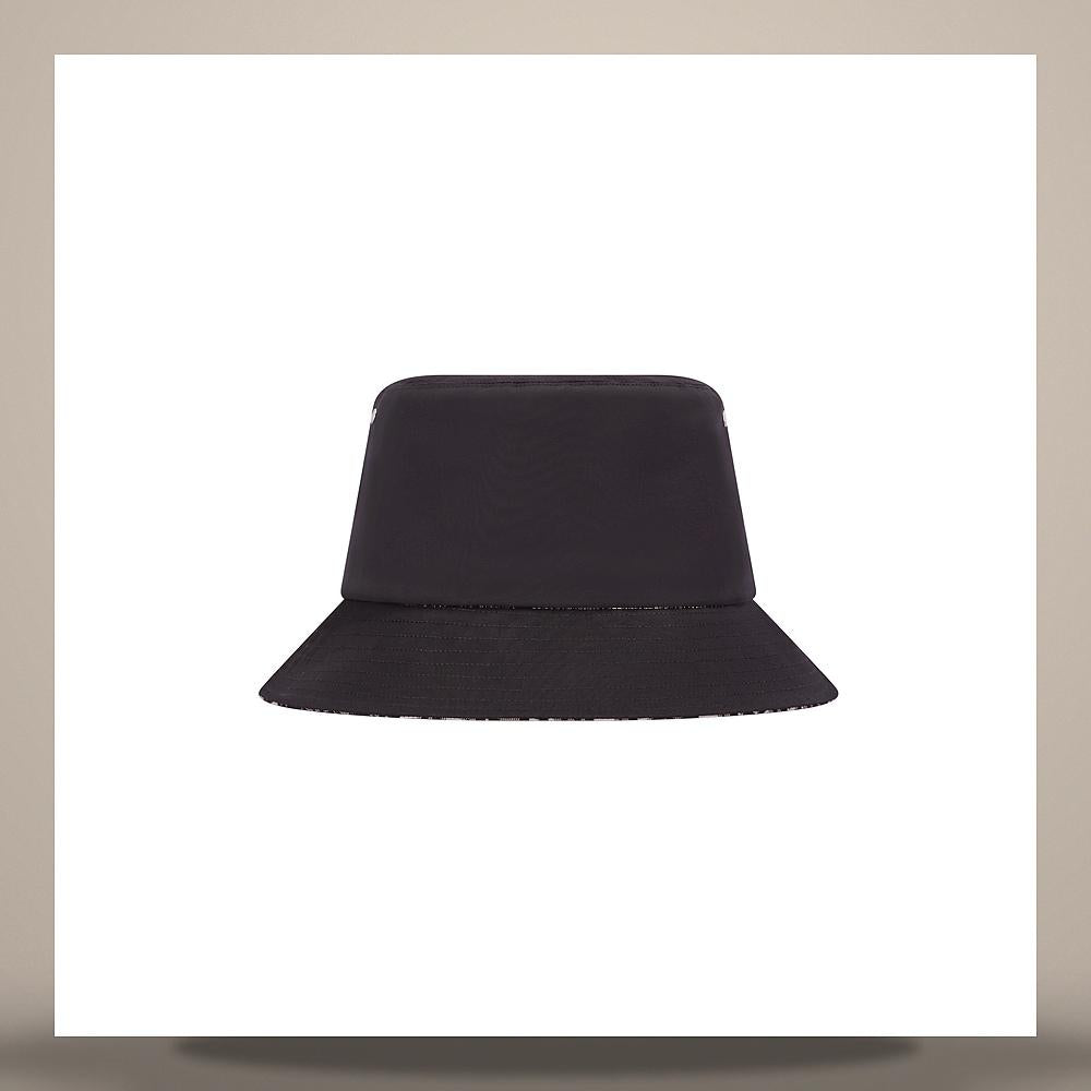 DIOR Reversible Narrow Brim Bucket Hat Black Cotton Blend