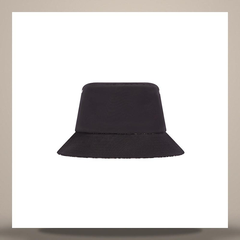 DIOR Reversible Narrow Brim Bucket Hat Black Cotton Blend