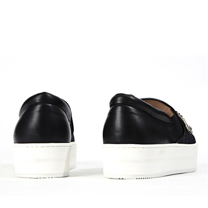 N˚21 Blue Jewel-Embellished Slip-On Sneakers