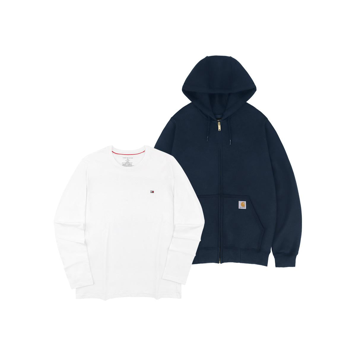 Carhartt Loose Fit Fleece Zip Hoodie Long Sleeve Logo Sweatshirt Unisex