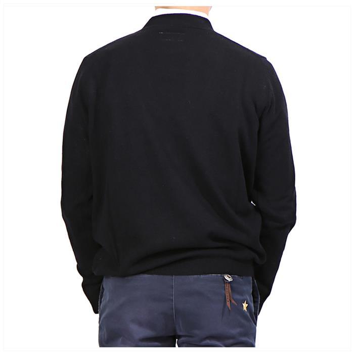 The Editor Men’s Studded Cardigan Black Knit 6943 N11