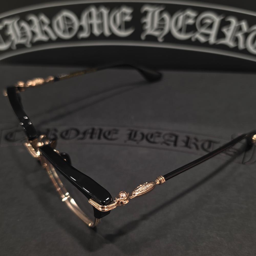 Chrome Hearts Black Gold Nippleopolis Unisex Eyeglasses