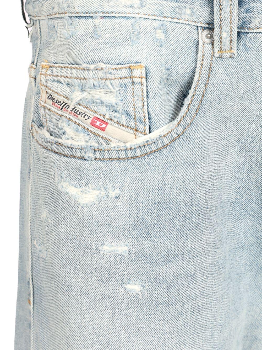 DIESEL Blue Denim Jeans Men's Straight Leg Pants