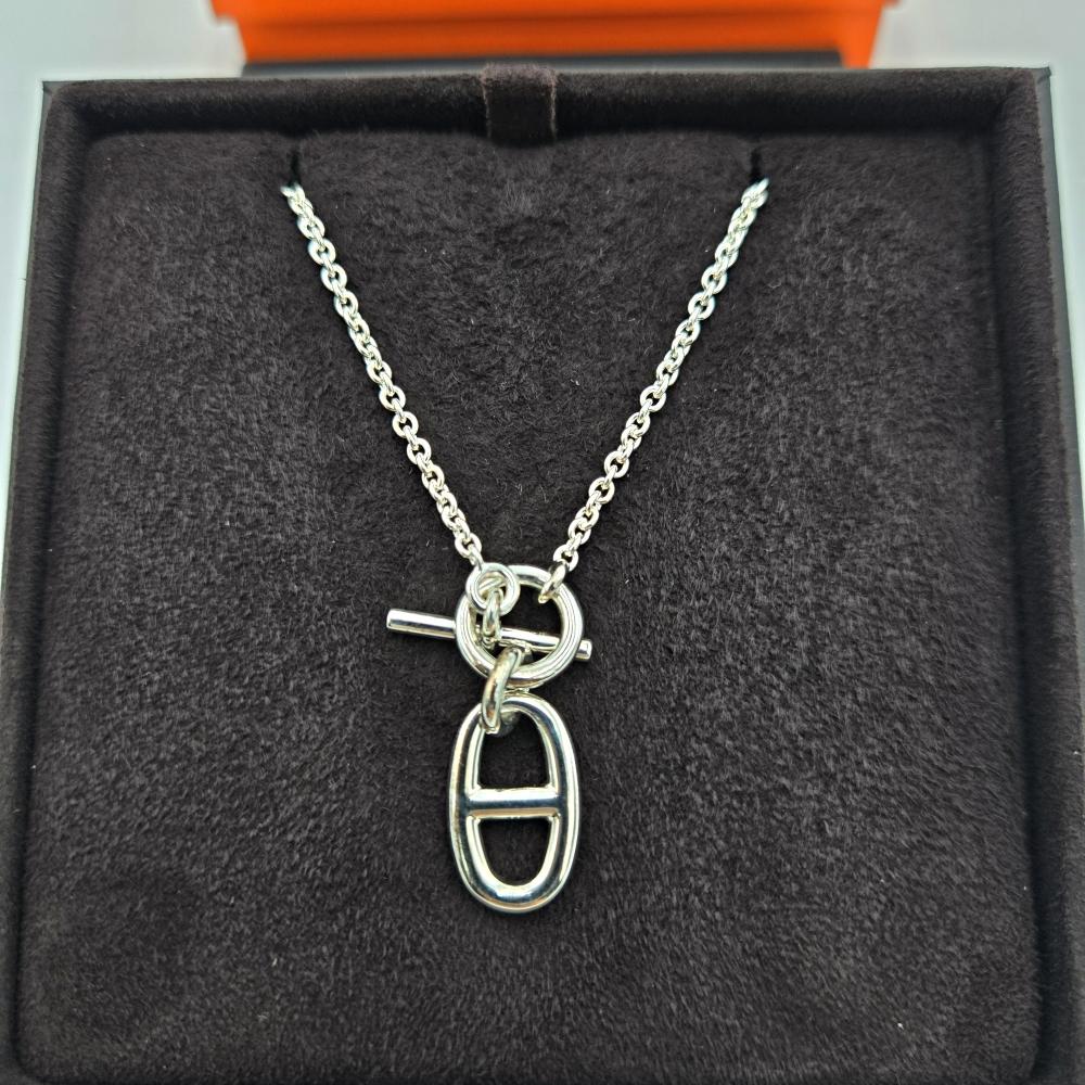 HERMES Chaine d’Ancre Silver Pendant Necklace H104141B00