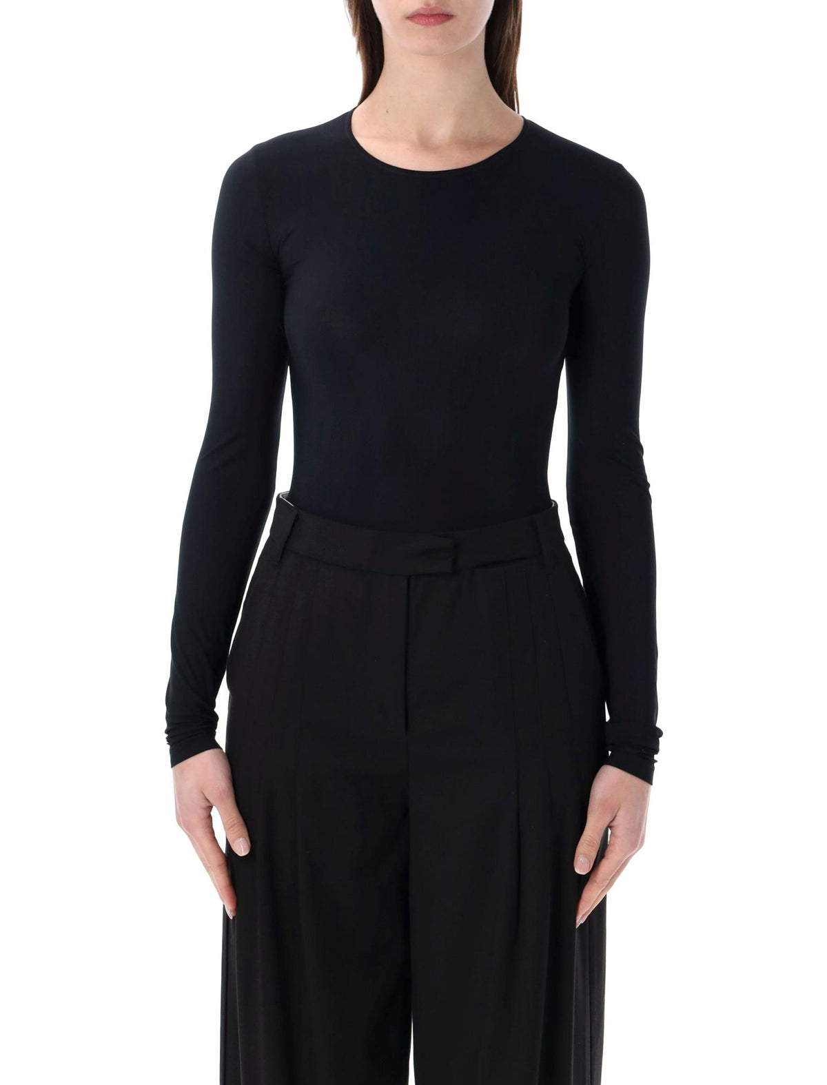 Maison Margiela Black Long Sleeve Cotton T-Shirt