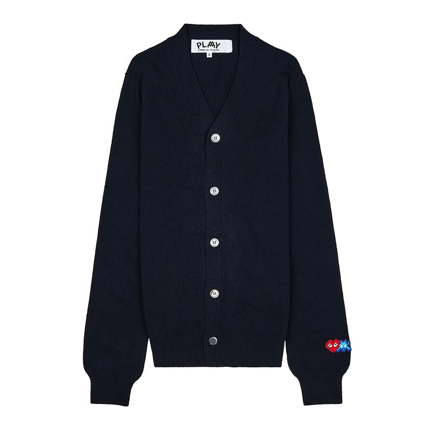 Comme des Garcons Invader Knit Cardigan Men P1N088 BLACK