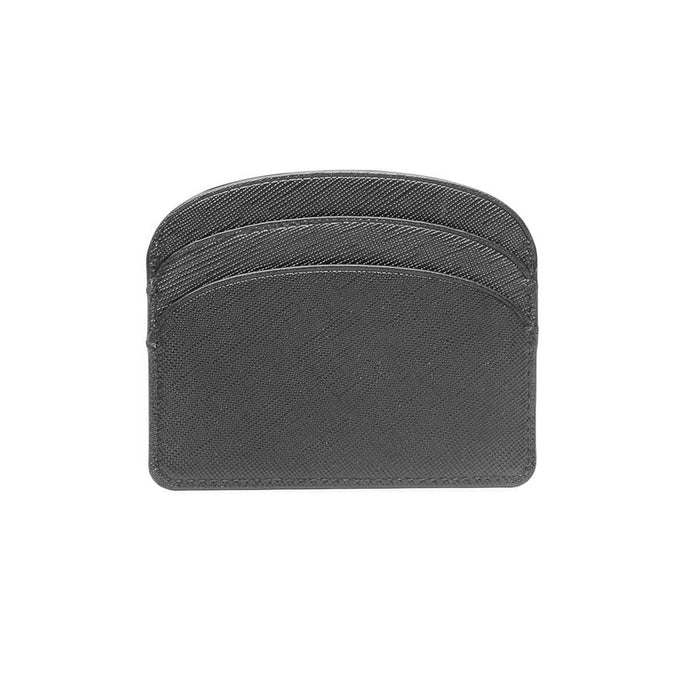 A.P.C. Saffiano Demi-Lune Card Holder Wallet LAGOON