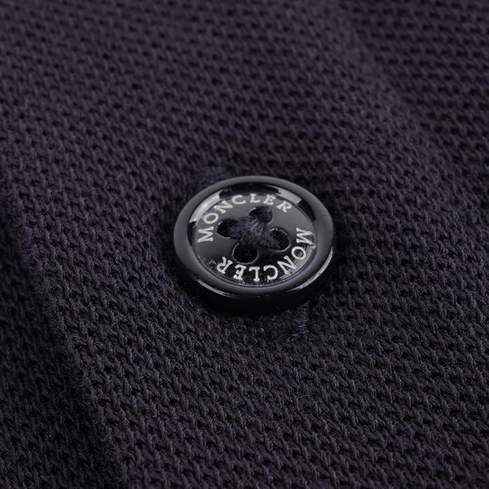 Moncler Logo Patch Polo Shirt for Men Navy