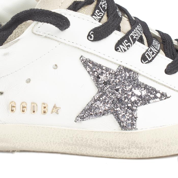 GOLDEN GOOSE Superstar Distressed Leather Low-Top Sneakers White