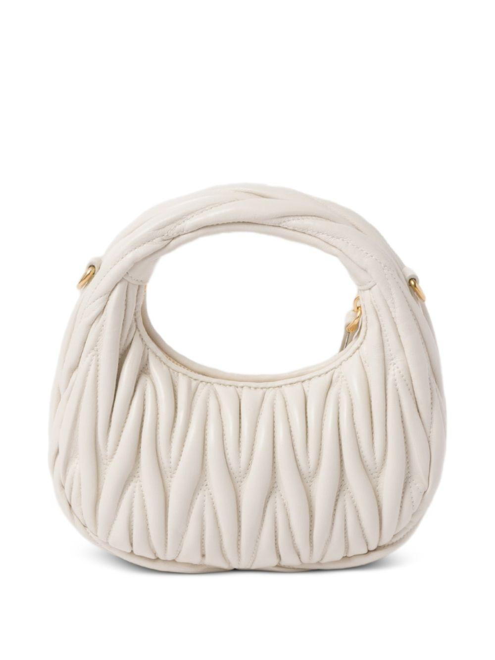 Miu Miu Black Matelassé Leather Clutch Bag
