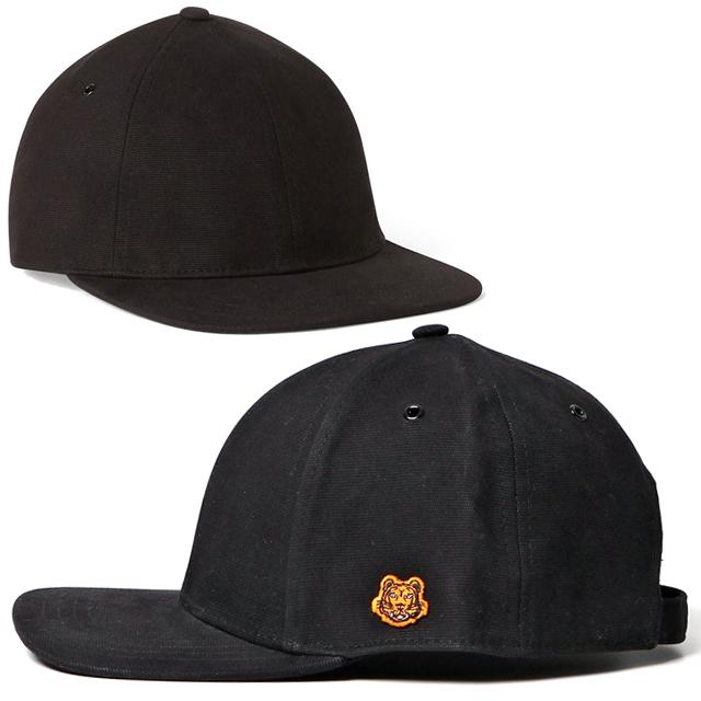 KENZO Tiger Patch Black Cotton Baseball Cap Unisex FB5 5AC401 F34