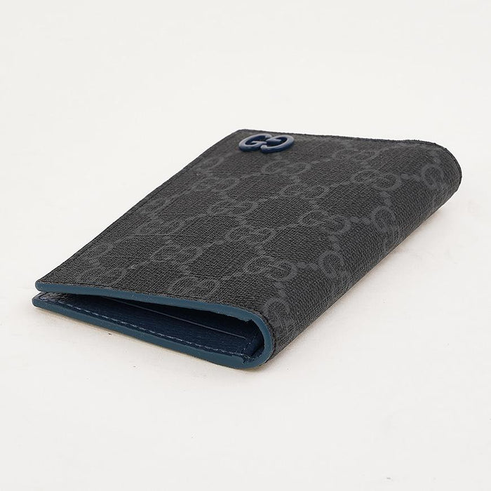 GUCCI GG Long Card Holder Wallet for Men Black Leather
