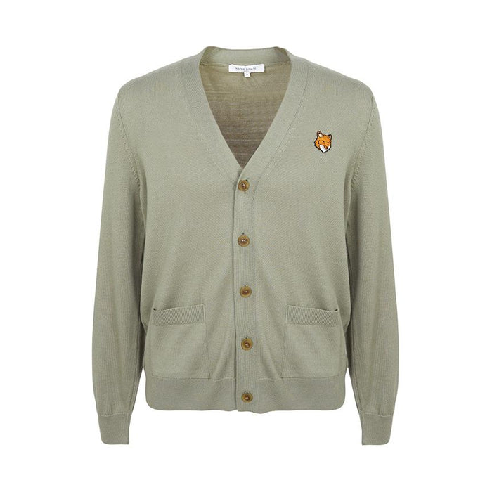Maison Kitsune Fox Head Men’s Wool Cardigan PM00501 KT1181 P131