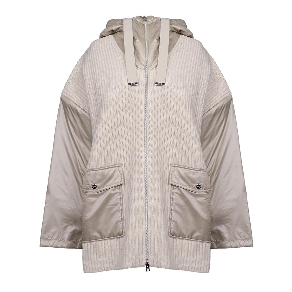 Herno Women’s Rib Knit Hooded Jacket MC00036DR 70264 1985