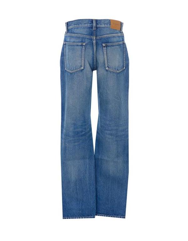 Saint Laurent Vintage Blue Straight Leg Denim Jeans
