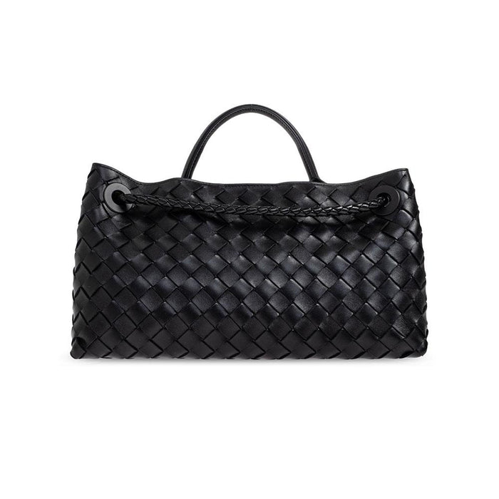 Bottega Veneta Andiamo Small Black Leather Tote Bag