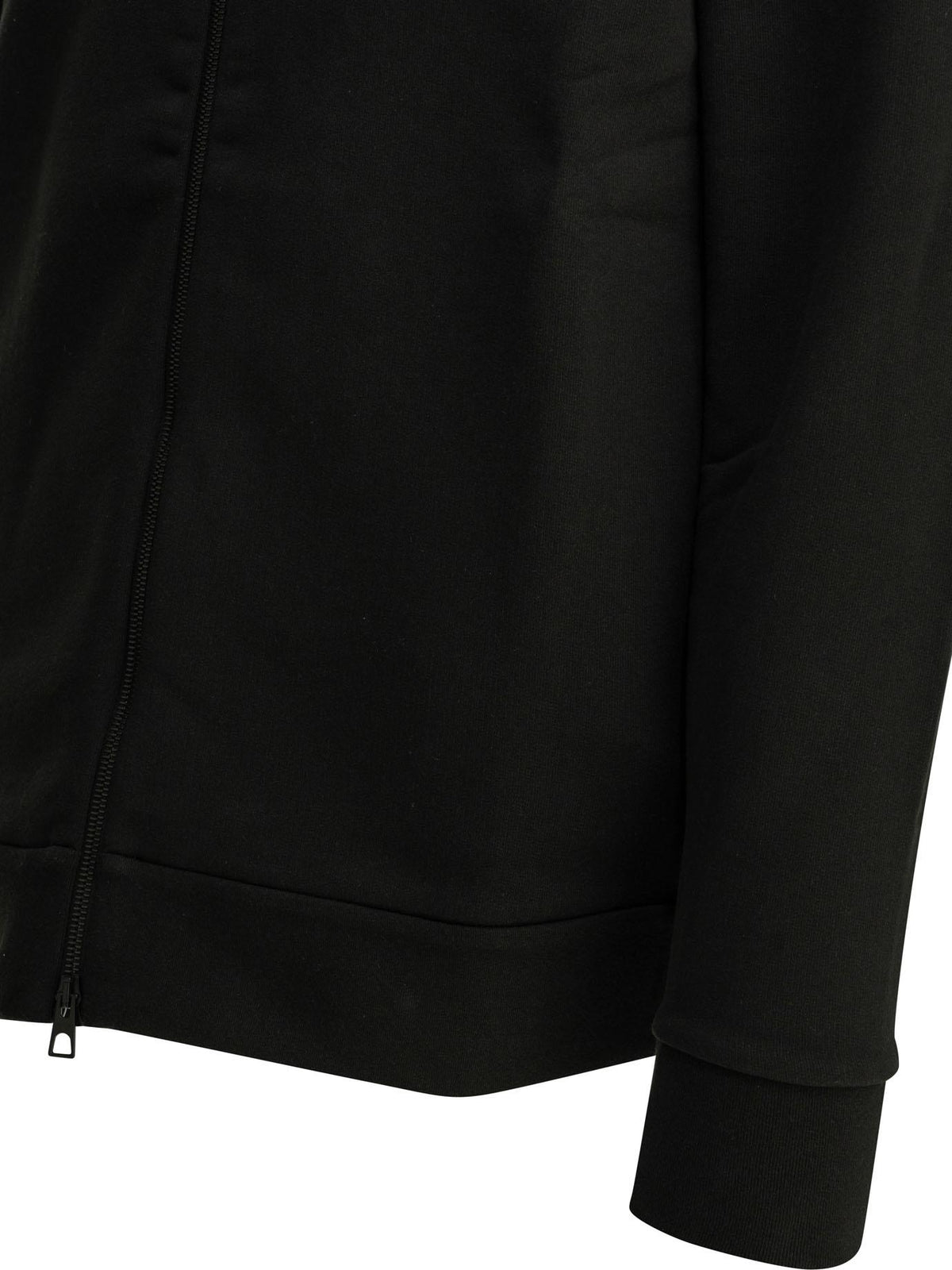 Moncler Black Zip-Up Hoodie for Men