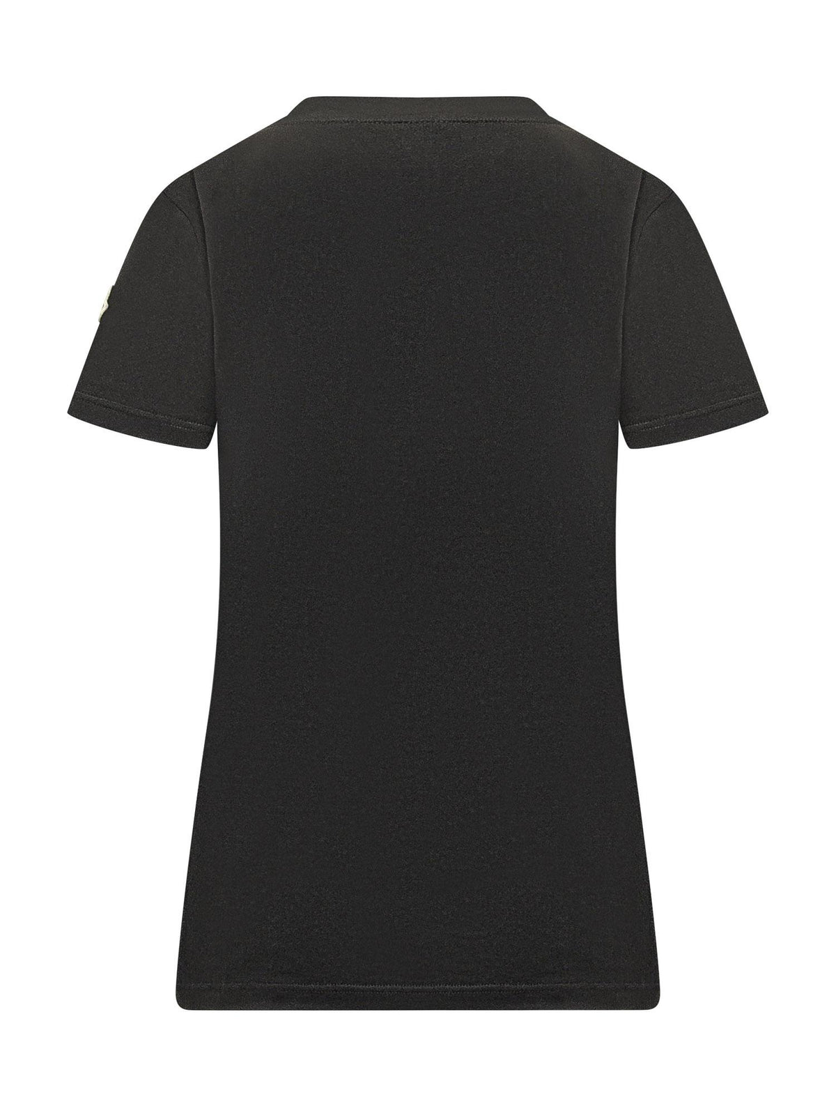 Moncler Black Cotton Short Sleeve T-Shirt