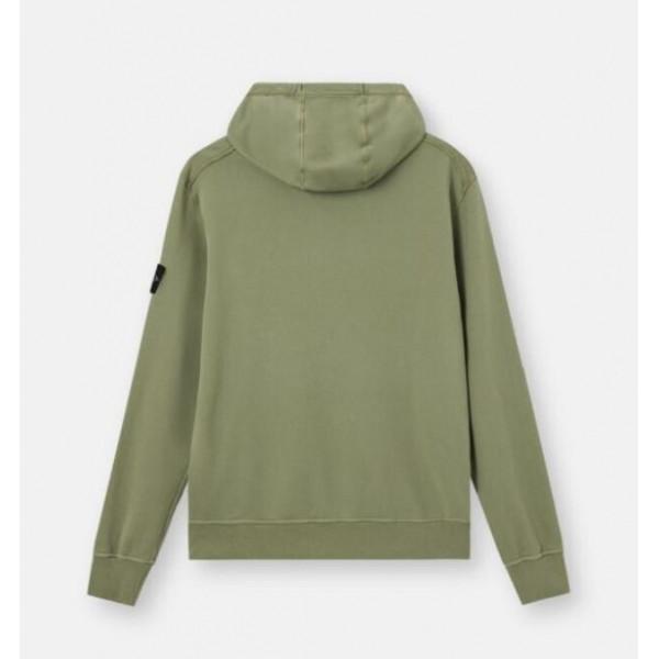 STONE ISLAND Cotton Fleece Regular Fit Hoodie