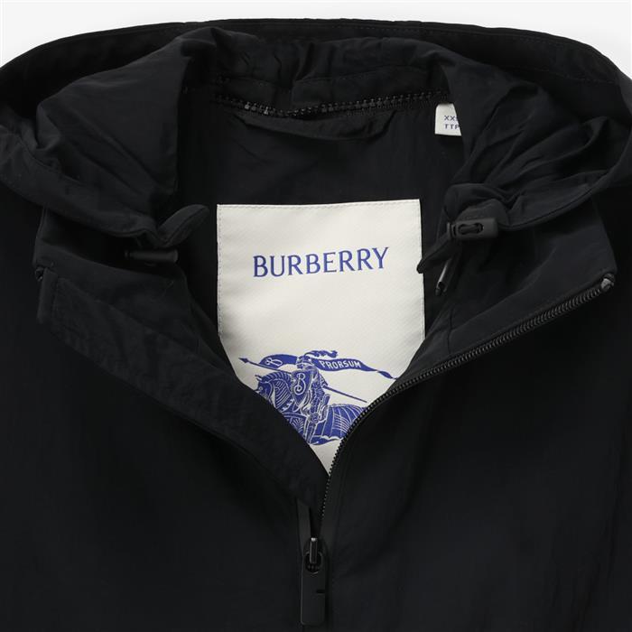 BURBERRY EKD Appliqué Nylon Hooded Drawstring Windbreaker Jacket