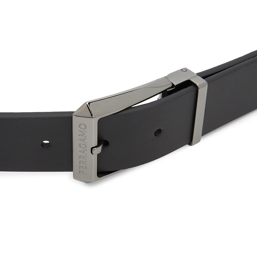 Ferragamo Men’s Reversible Leather Belt Pre-Cut 670374 0775804