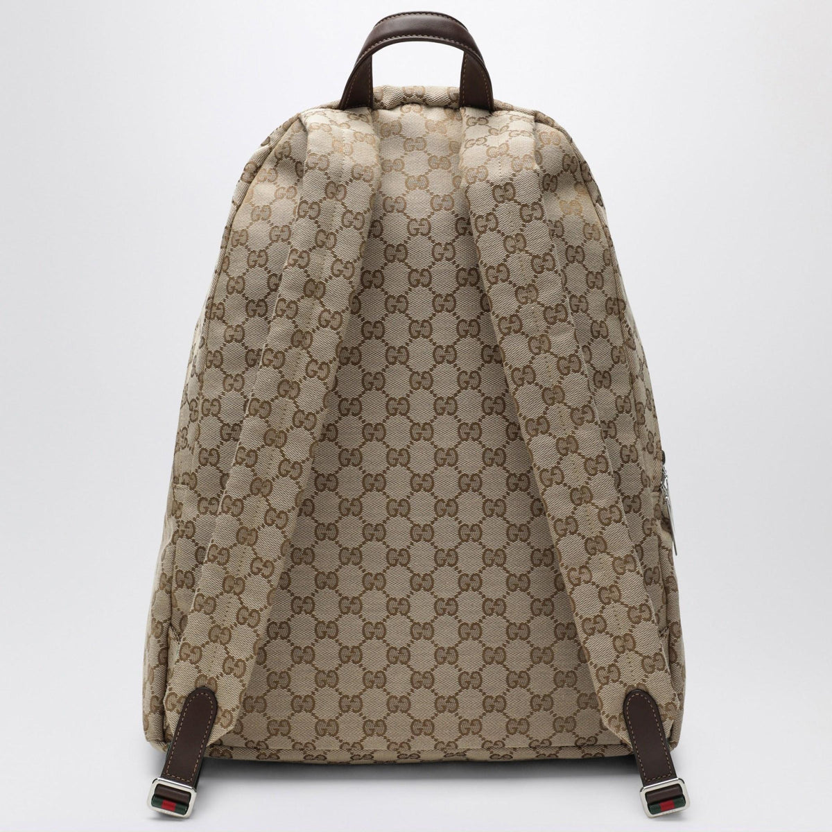 GUCCI Black Nylon Leather Trim Backpack