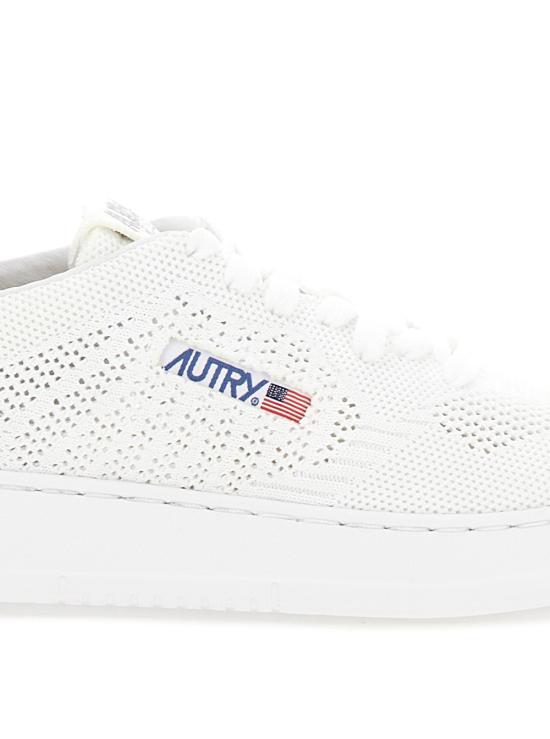 AUTRY White Leather Low-Top Sneakers for Women