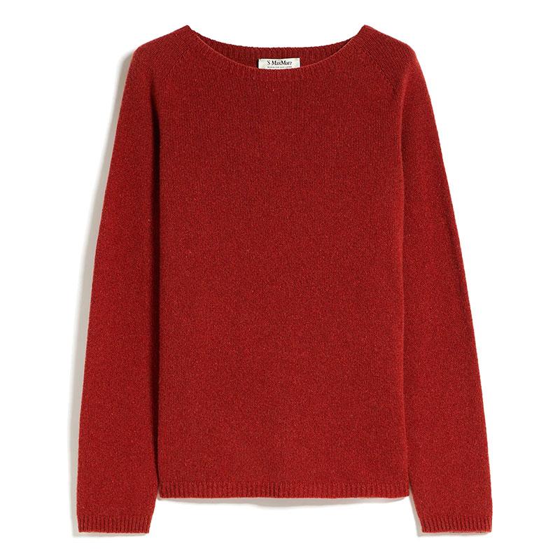 Max Mara cashmere crewneck sweater red women