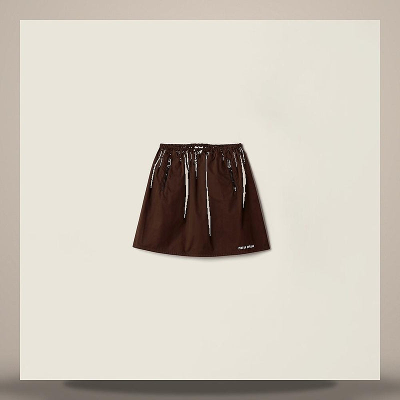 Miu Miu Washed Gabardine Midi Skirt MG2755 19LW F0192