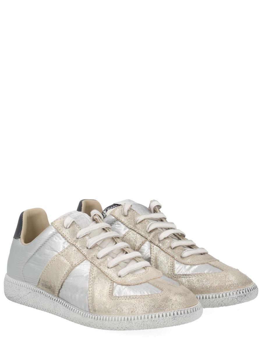 Maison Margiela White Leather Low-Top Sneakers