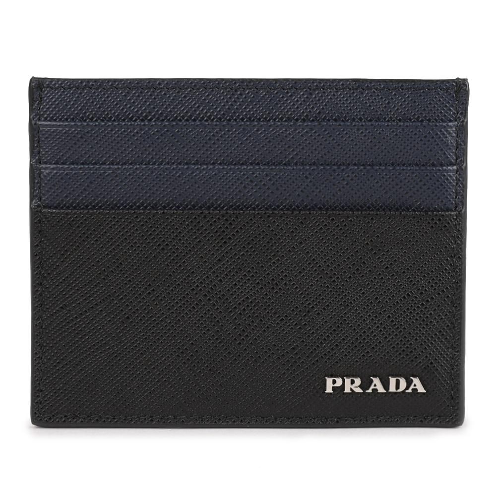 PRADA Saffiano Leather Card Holder Black Men’s Card Case