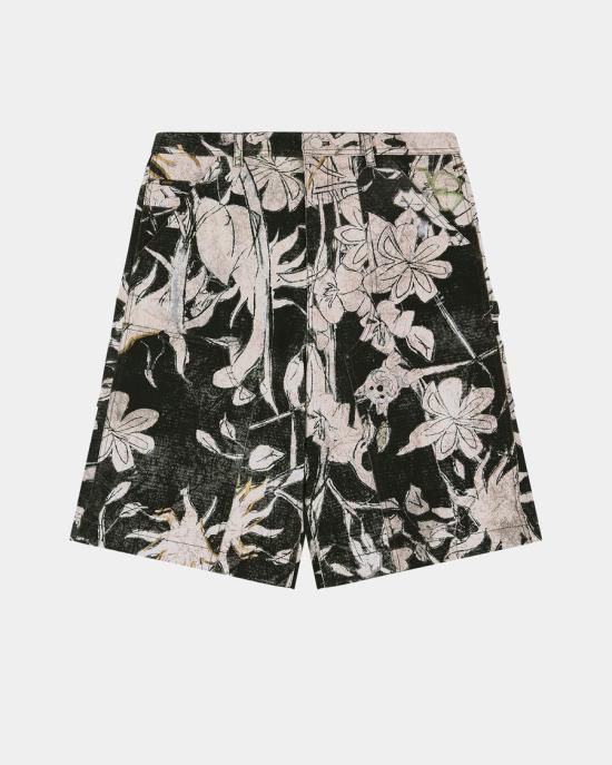 Andersson Bell Black Cotton Casual Shorts apa869m BLACK BEIGE DOM