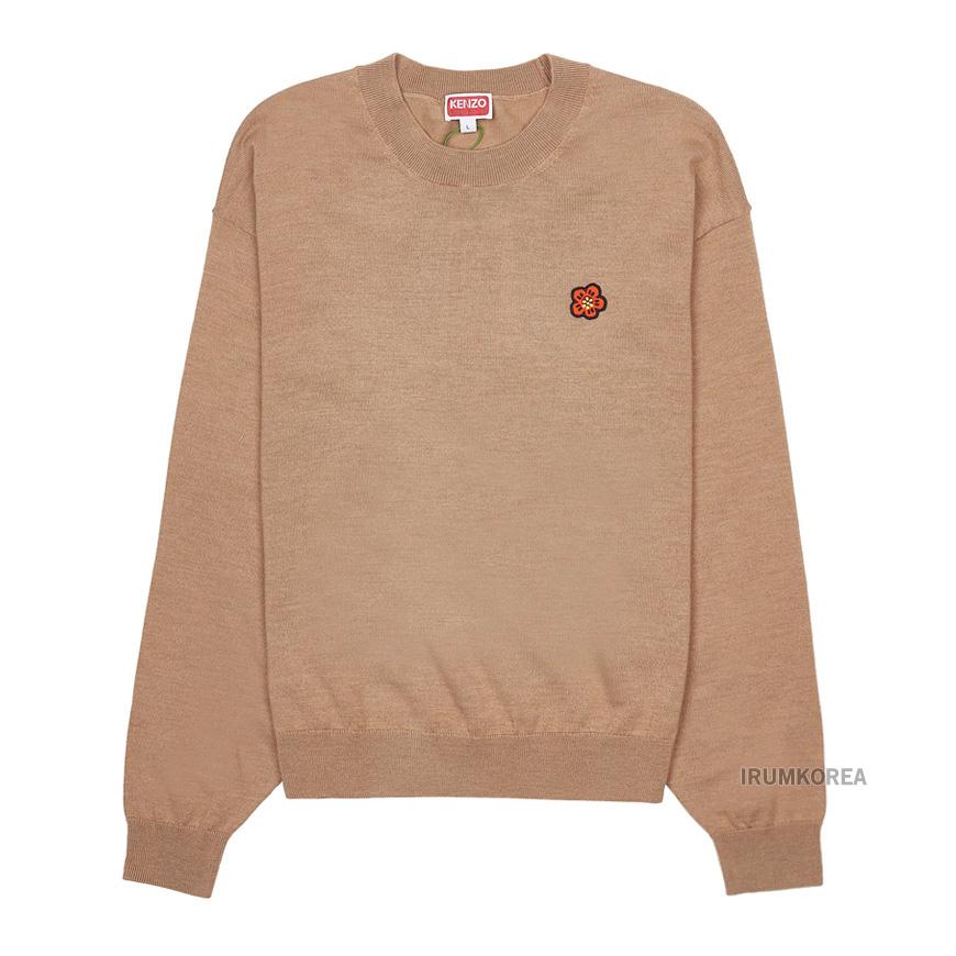 KENZO Bok Flower Logo Round Neck Knit Sweater for Women FD52PU3813LB 87
