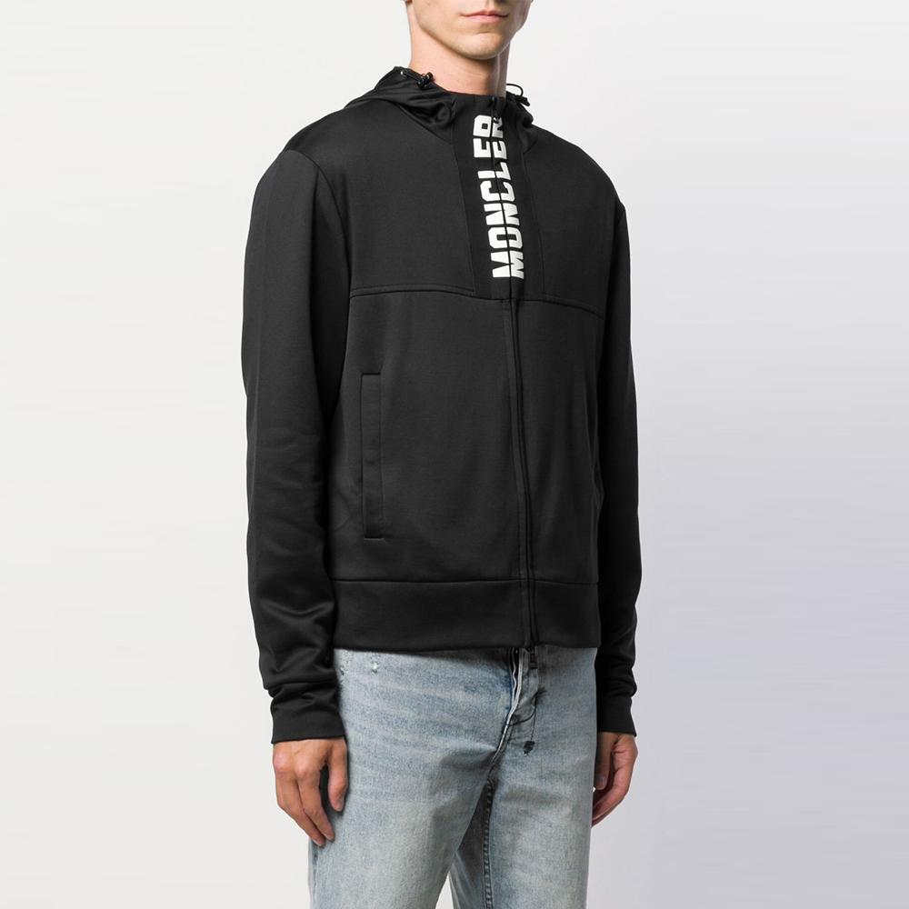 Moncler Men's Logo Hooded Zip-Up Jacket Black 84270 00 C8009 999