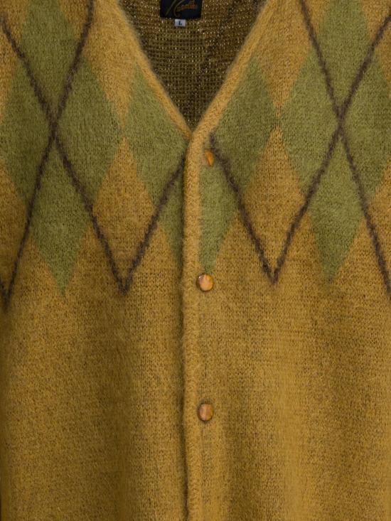 NEEDLES Men’s Knit Cardigan RW355 MUSTARD DOM