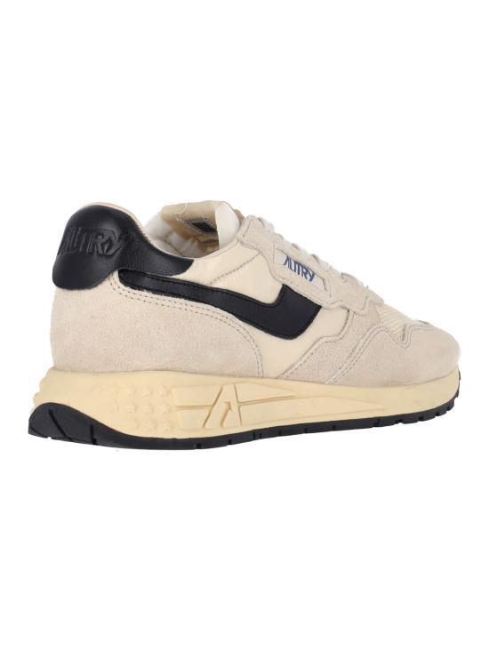 AUTRY Rewind Low Nylon Suede Sneakers WWLM UT60 ECRU BLACK DOM