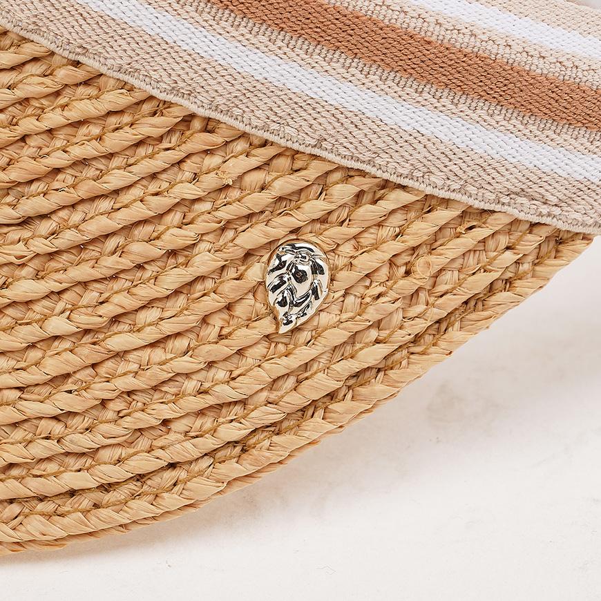 HELEN KAMINSKI Bianca 8 Visor Hat Women’s Natural HAT52203 NATURAL NOUGAT STRIPE