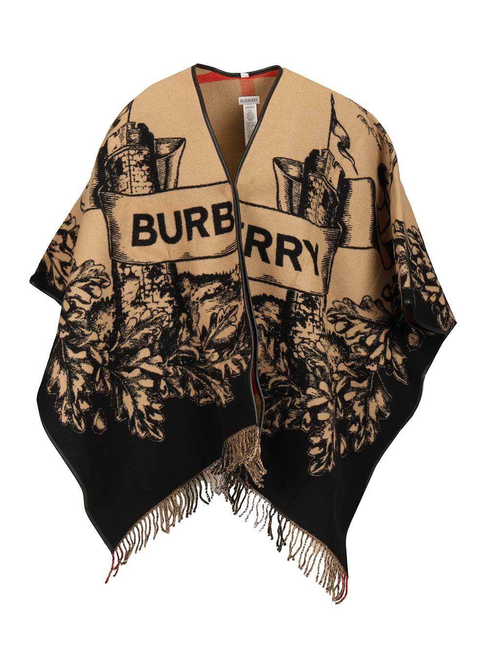 BURBERRY Beige Check Cashmere Scarf
