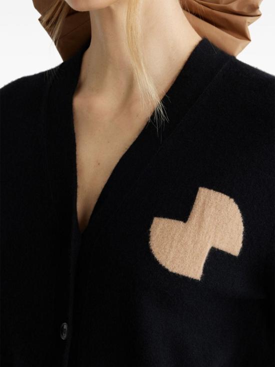 PATOU Wool Crewneck Sweater for Women KN2188041999B BLACK DOM