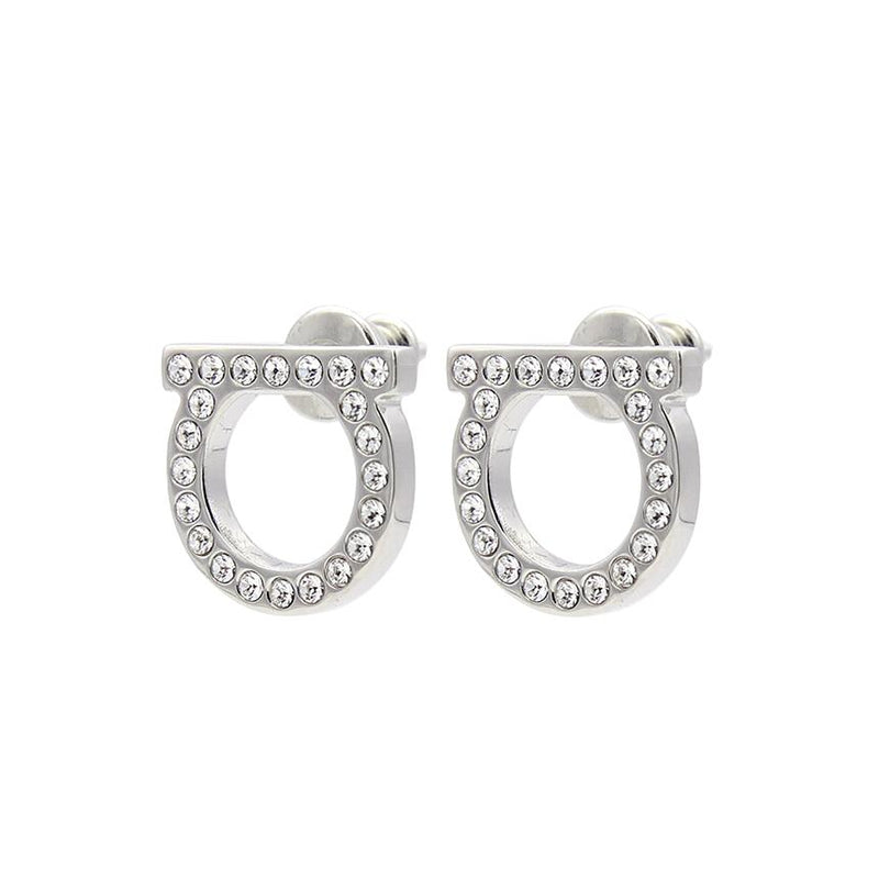 Ferragamo Gancini Crystal Large Women's Earrings 76 0122 002 0696574