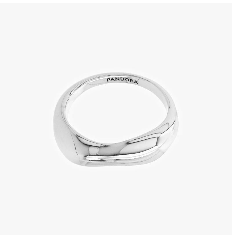 GANNI Silver Organic Shaped Stacking Ring for Women 193264 C00