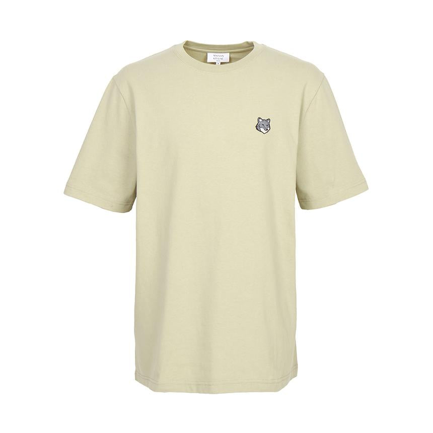 Maison Kitsune Fox Head Logo Men’s Short Sleeve T-Shirt White Cotton