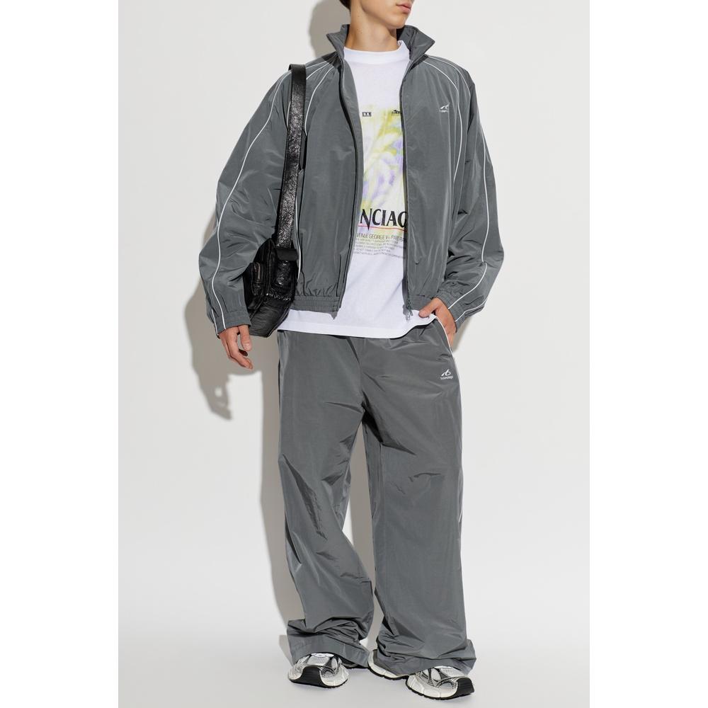 BALENCIAGA Men’s Bodys Sweatpants Joggers Gray Cotton Pants